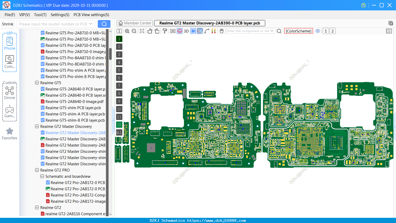 Realme GT2 Master Discovery-2AB390-0 PCB Layer